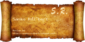 Sanko Róbert névjegykártya